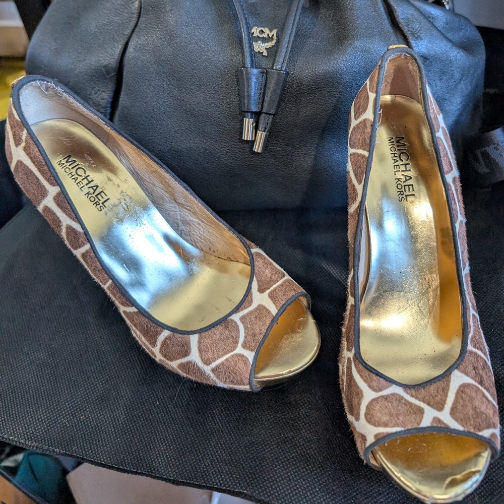 Michael Kors Brown Giraffe Print Heels - Price Is Firm